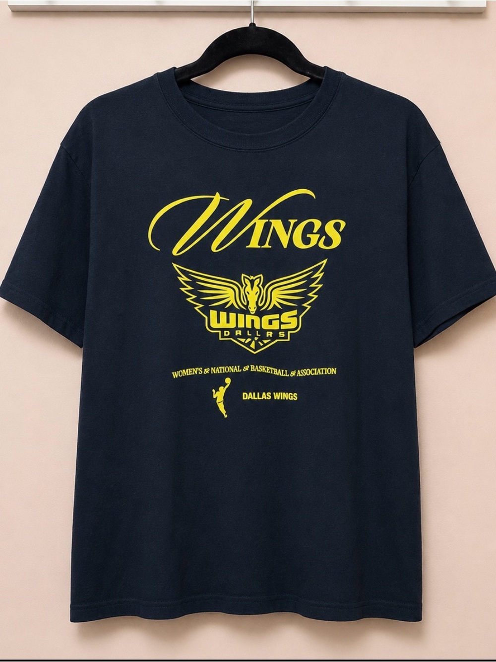 Dallas Wings Official Graphic T-Shirt Black Yellow WNBA Large